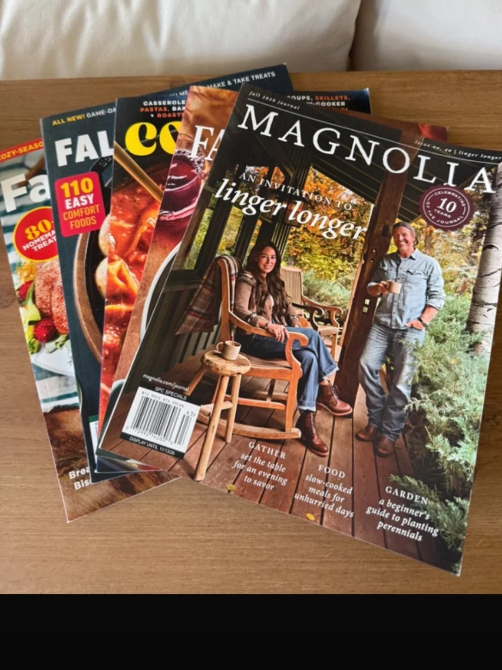Fall Magazine Bundle x5 Magnolia 2026 Journal Fall Recipes Baking